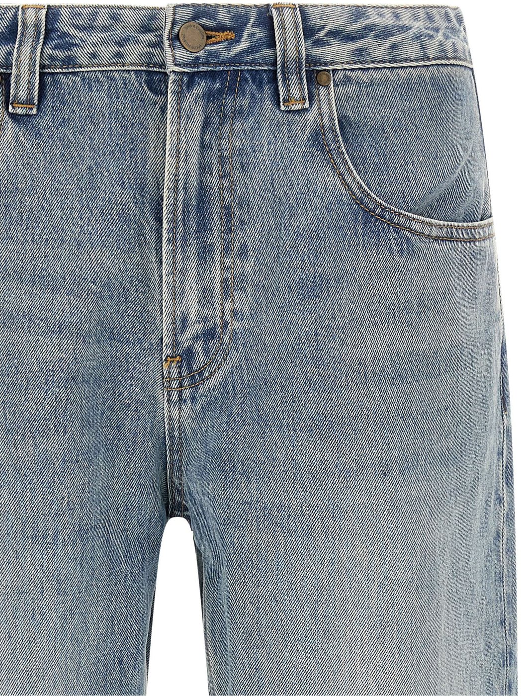 Entire Studios Blue Cotton Straight-Leg Jeans