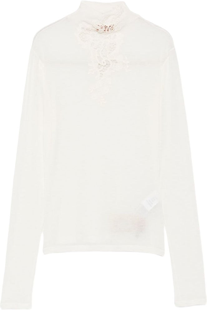 Ermanno Scervino Lace turtle-neck sweater
