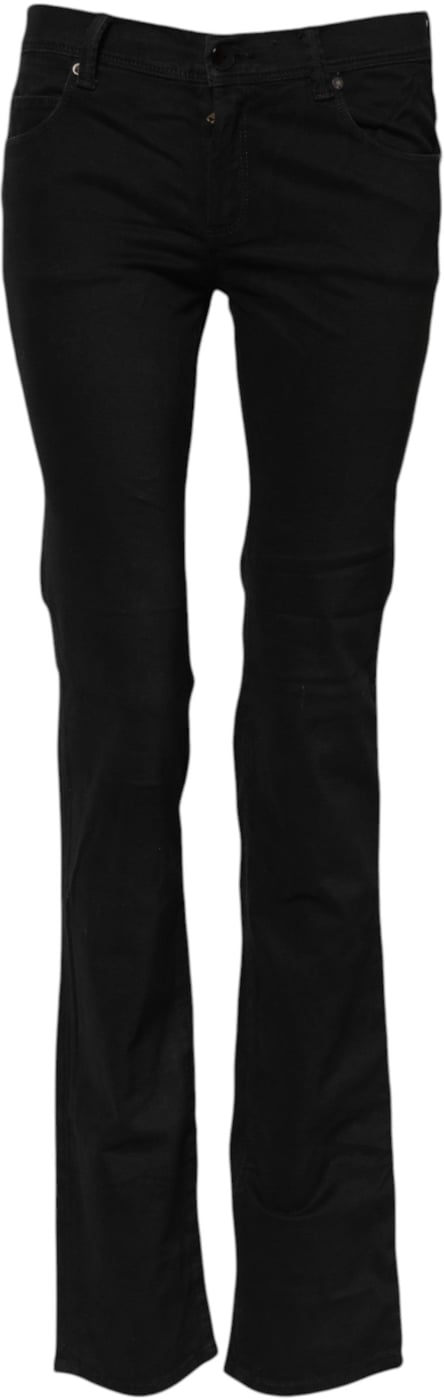 Ermanno Scervino Black Cotton Stretch Flared Bootcut Denim Jeans