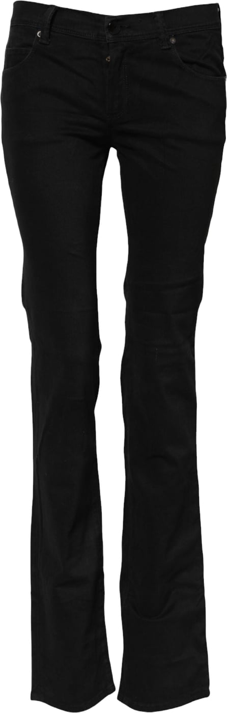 Ermanno Scervino Black Cotton Stretch Flared Bootcut Denim Jeans