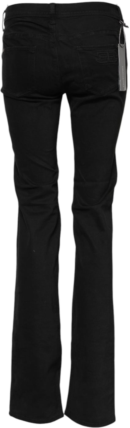 Ermanno Scervino Black Cotton Stretch Flared Bootcut Denim Jeans