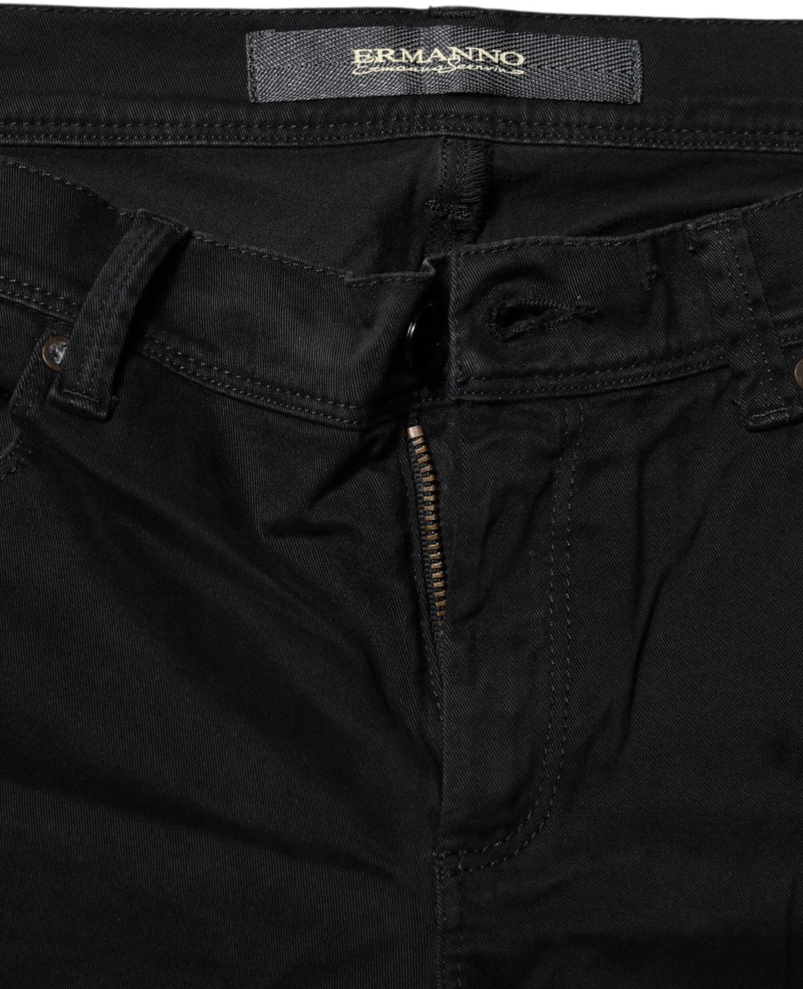Ermanno Scervino Black Cotton Stretch Flared Bootcut Denim Jeans