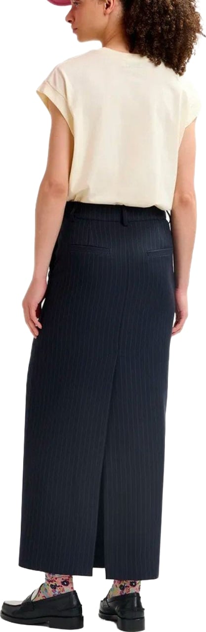 ESSENTIEL ANTWERP GLOSSARY NAVY BLUE MIDI SKIRT