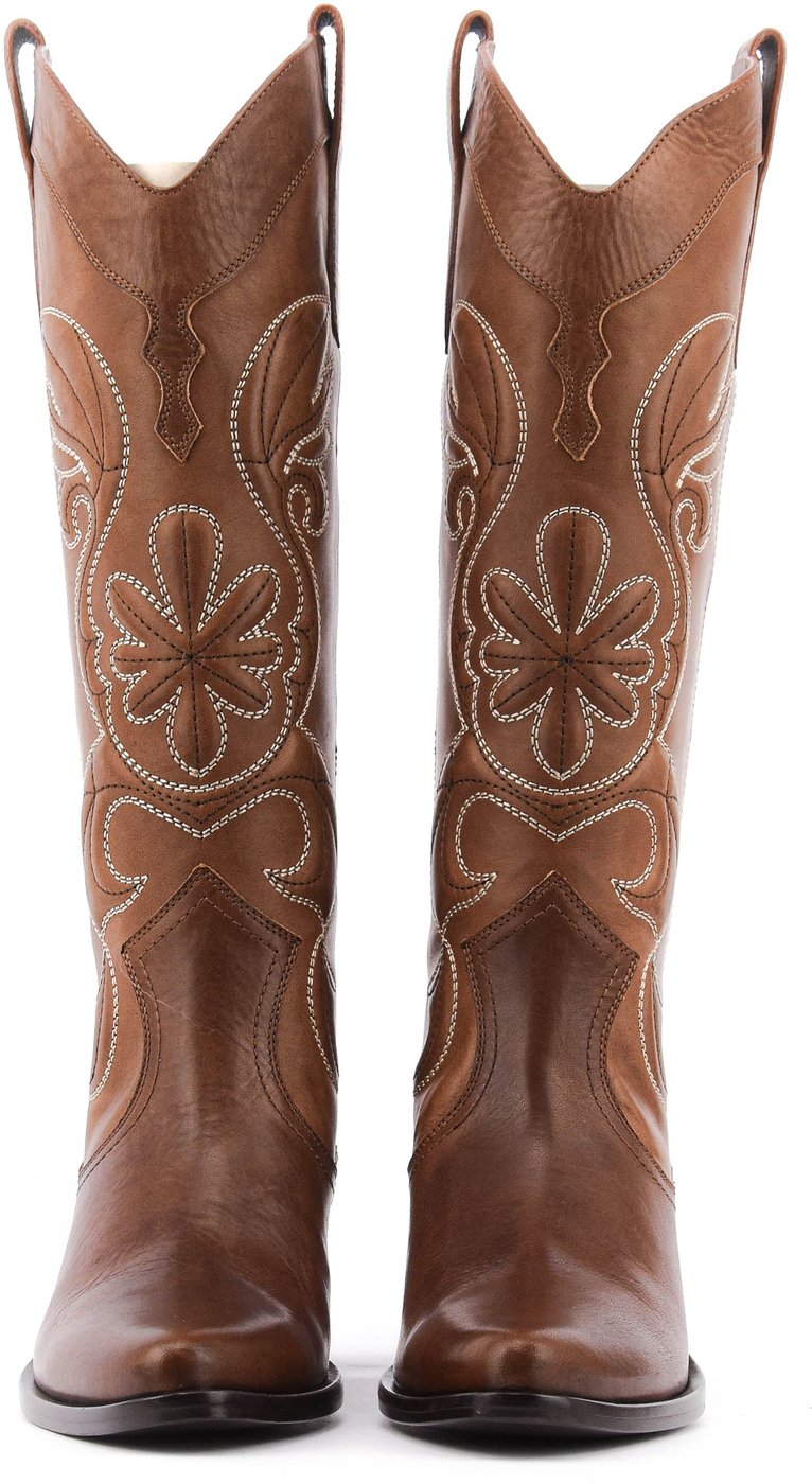 Texan Boots Brown Signature Heel