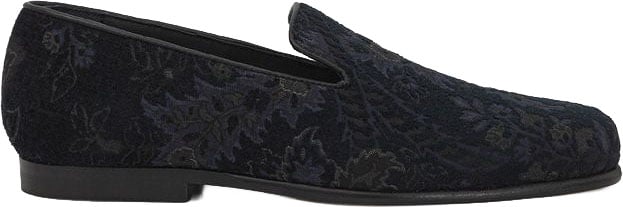 Etro Blue Leather Slip-On Loafers