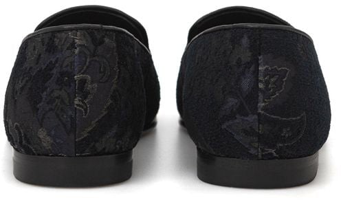 Etro Blue Leather Slip-On Loafers