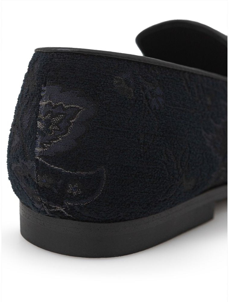 Etro Blue Leather Slip-On Loafers