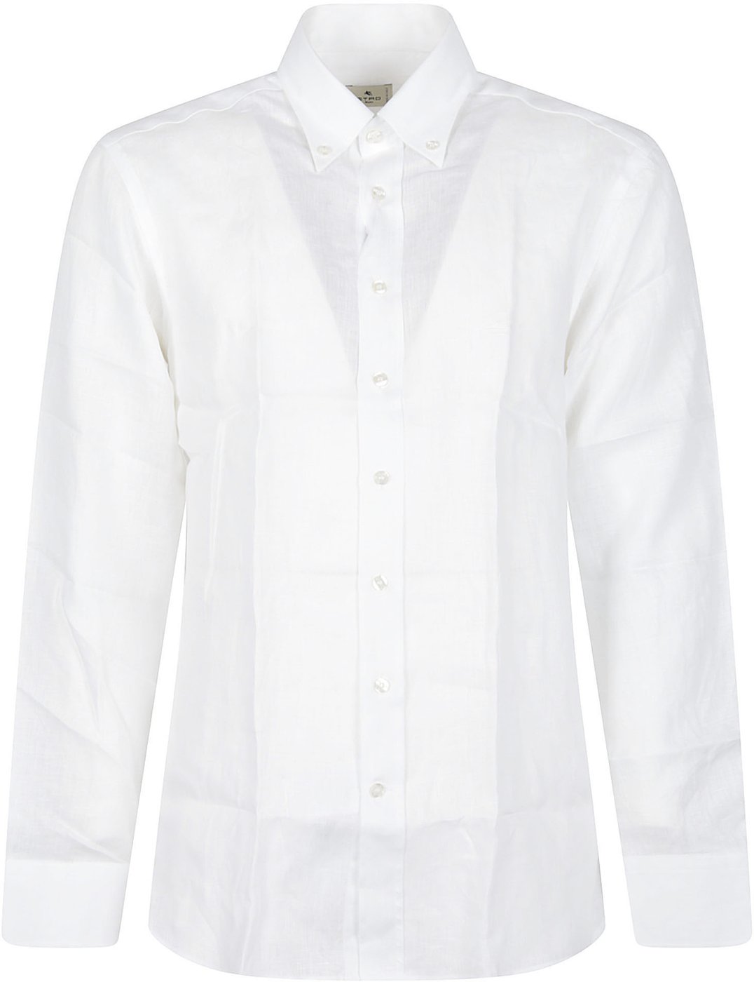 Long Sleeve Pegaso Logo Roma Botton Down Shirt White