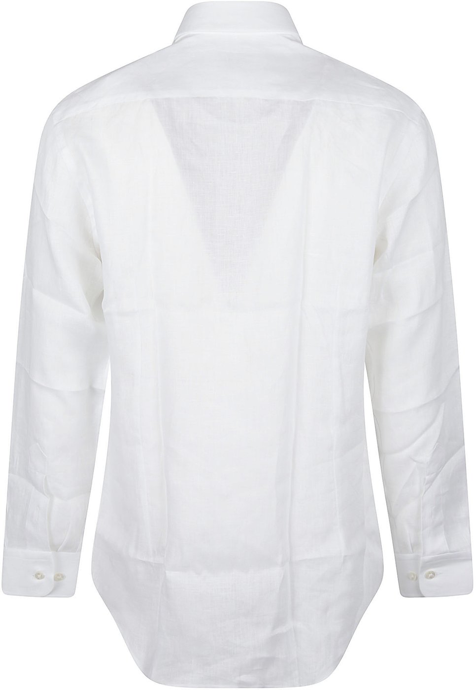 Long Sleeve Pegaso Logo Roma Botton Down Shirt White