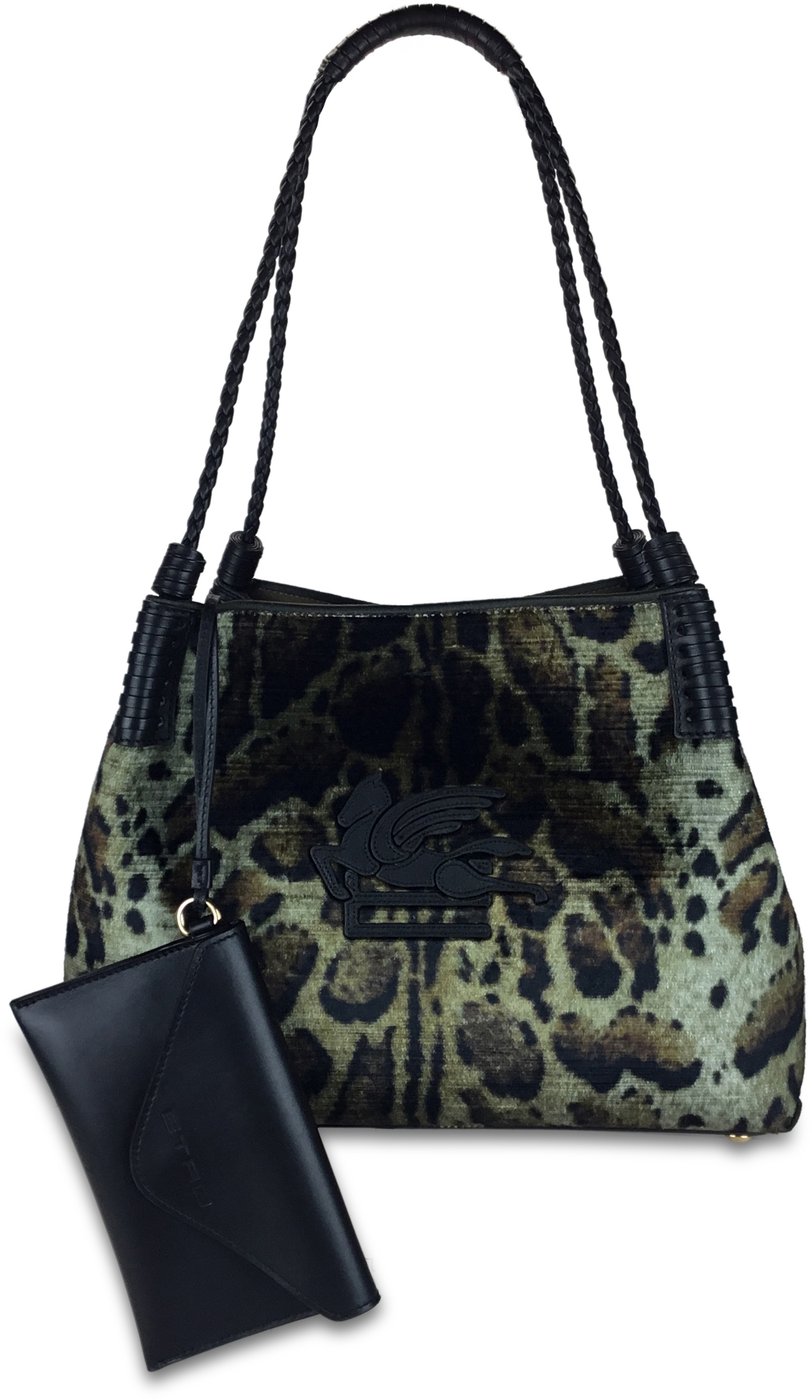 Libra Tote bag with leopard print
