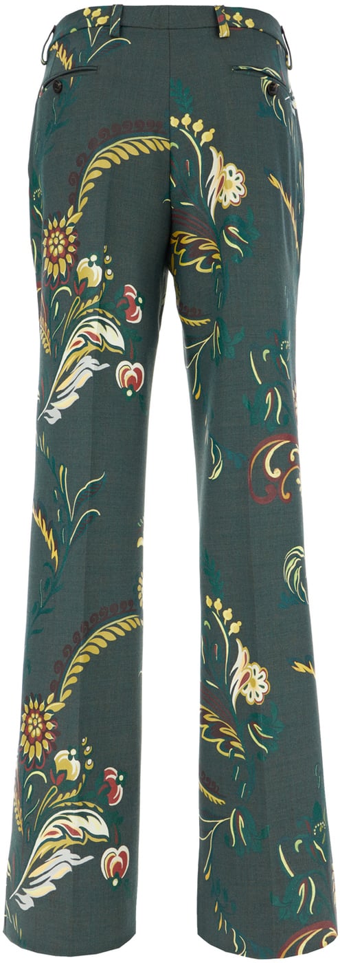 Etro Printed stretch polyester blend pants