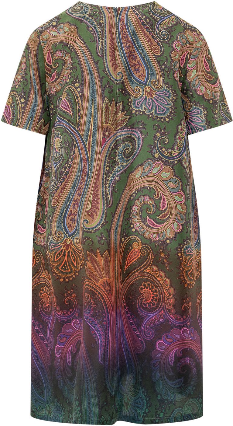 Abito Midi con Motivo Paisley