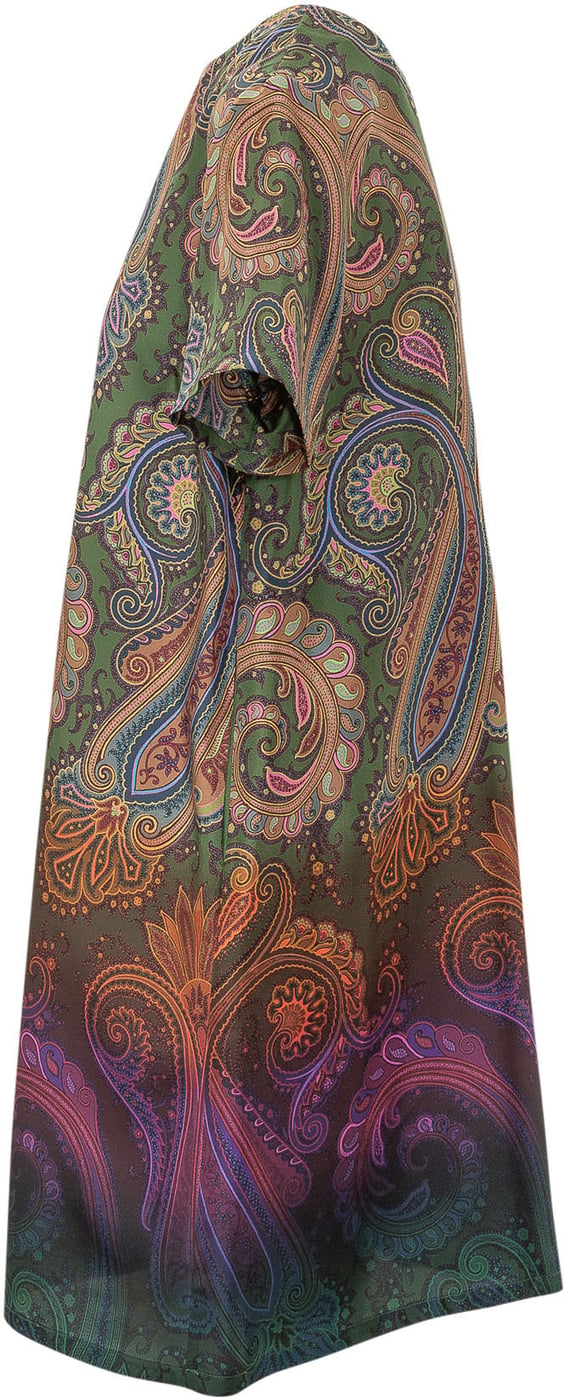 Abito Midi con Motivo Paisley