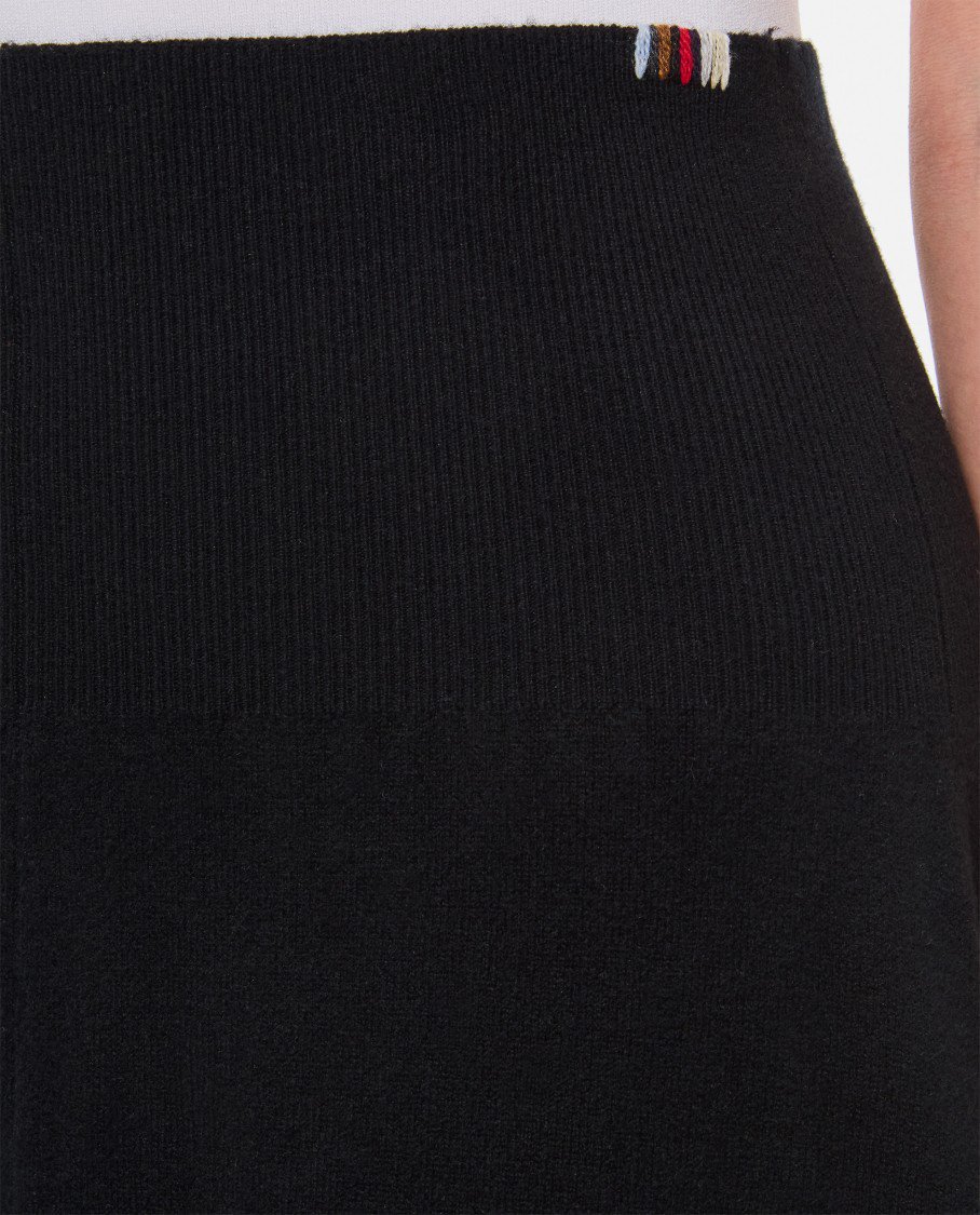 Flowing Midi Skirt With High Elastic Waistband