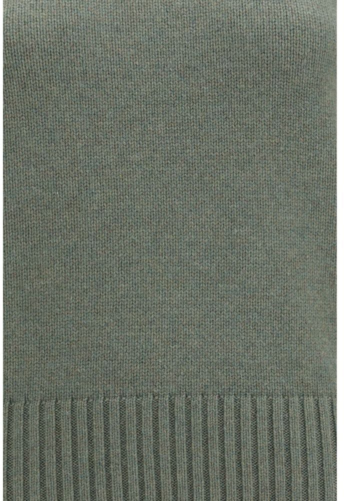 Green Jo Heavyweight Ribbed Polo Cashmere Sweater