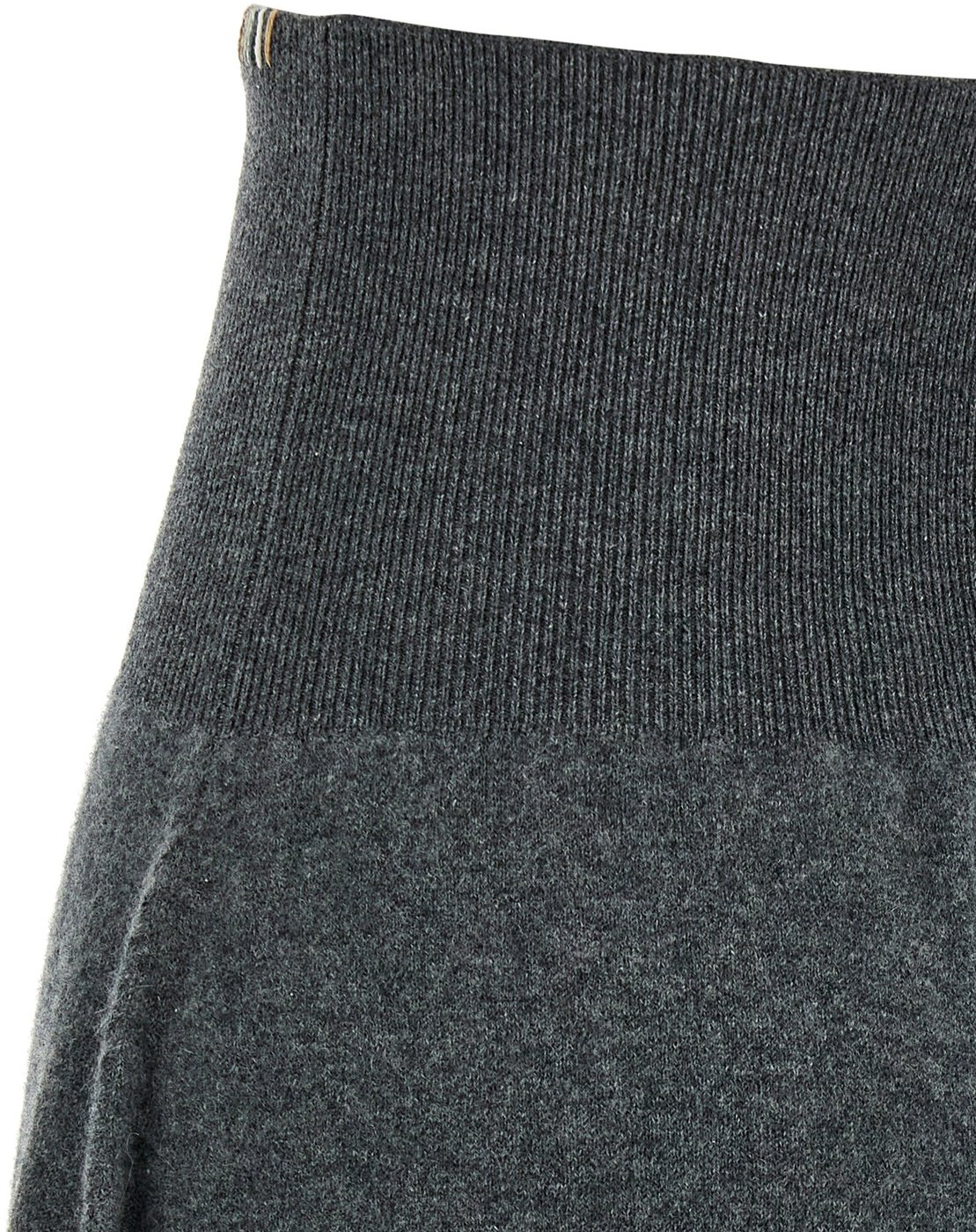 Grey Ease High-Waist Stretch Cashmere Knit Midi Skirt