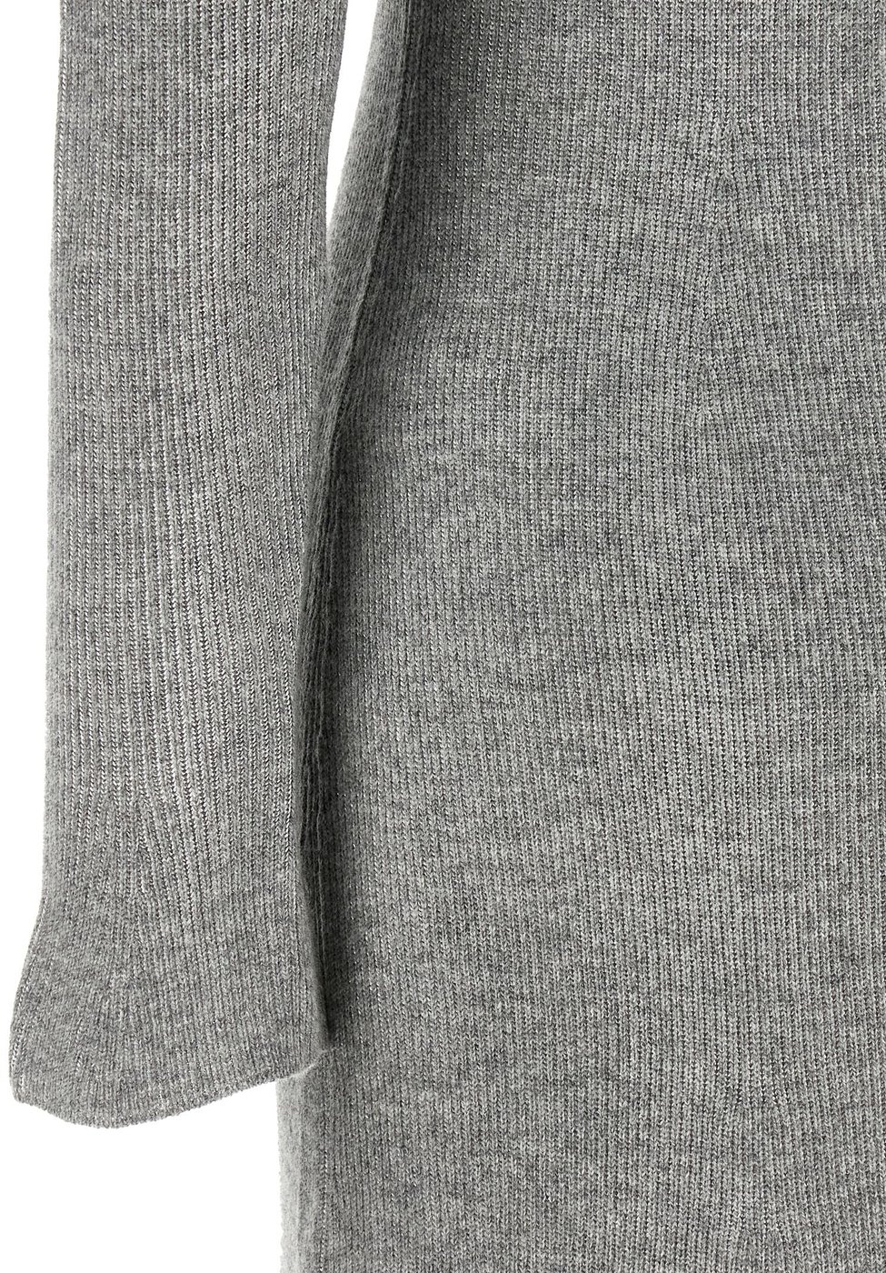 Fabiana Filippi Gray Virgin Wool Midi Dress