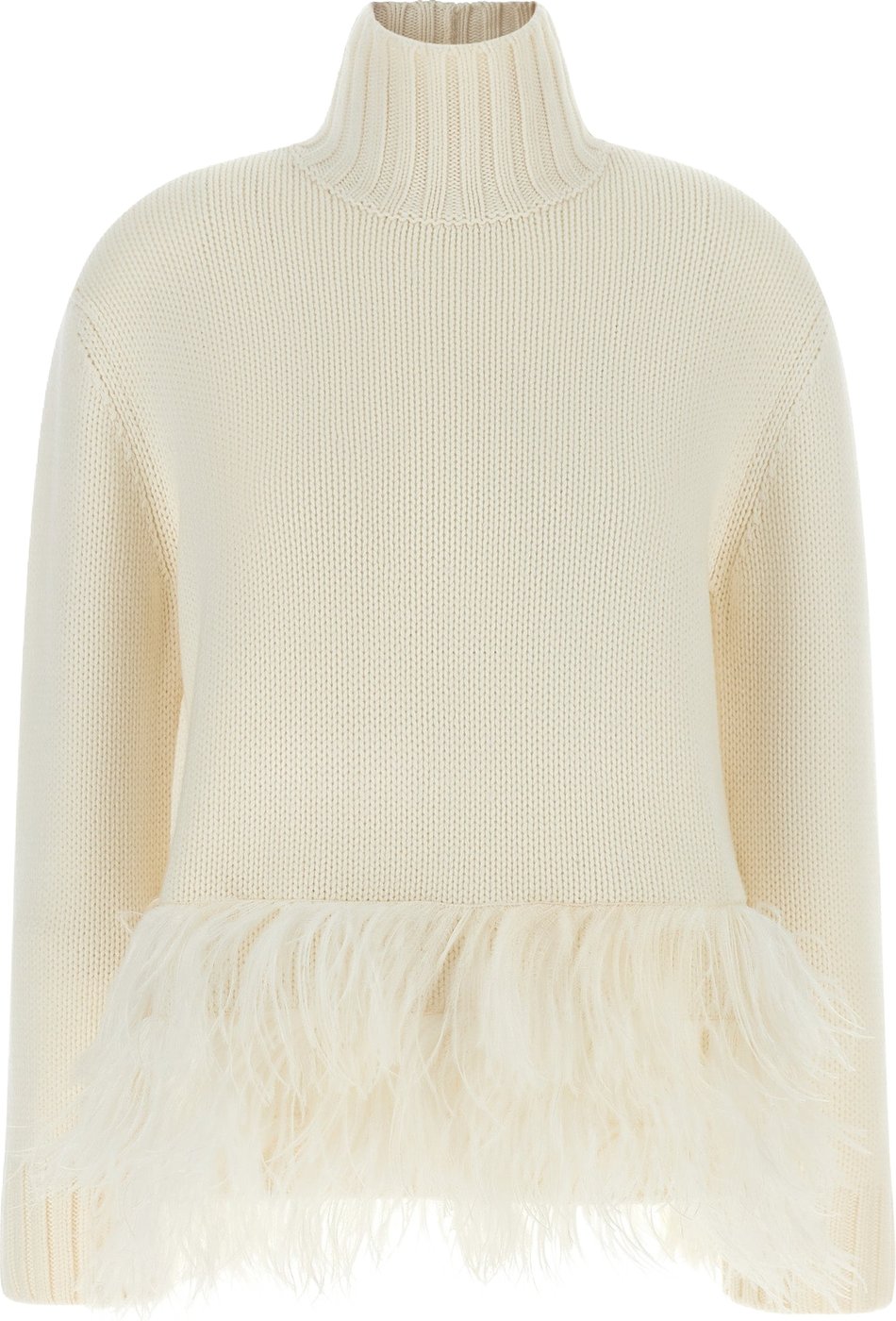 Fabiana Filippi White Virgin Wool Cardigan