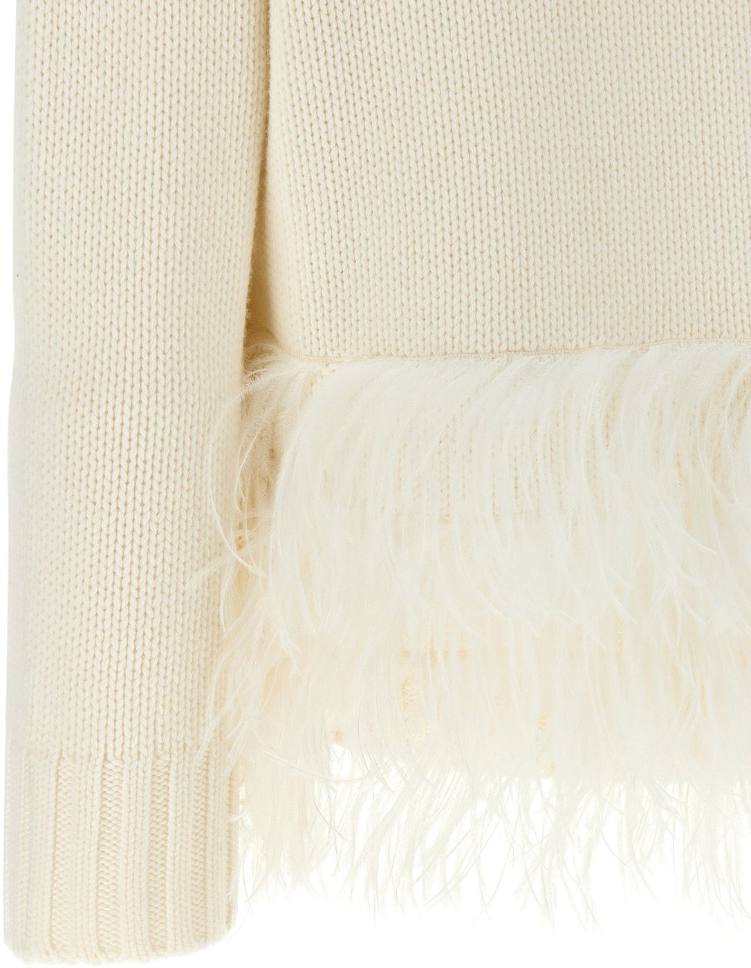 Fabiana Filippi White Virgin Wool Cardigan