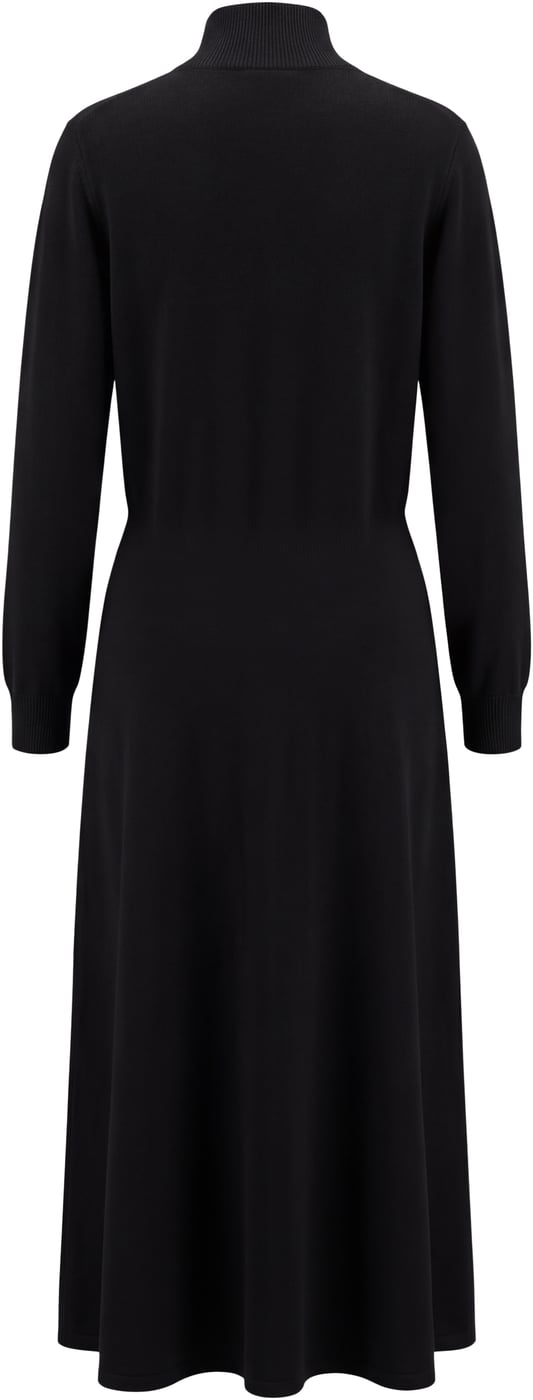 Midi dress in mixed wool and silk