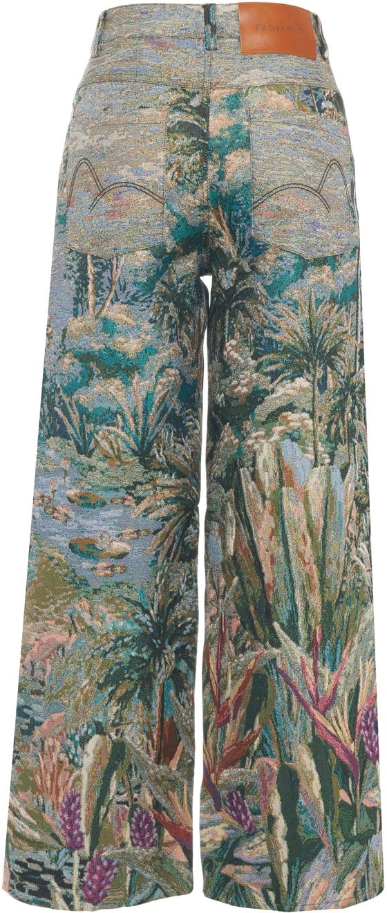 Pants with floral pattern