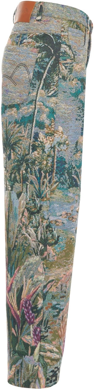 Pants with floral pattern