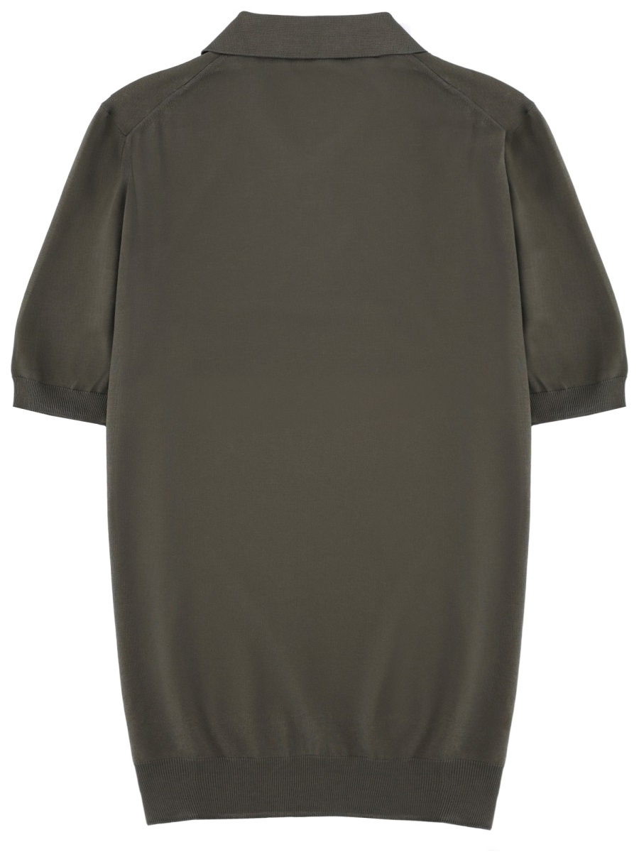 Cotton Puff Sleeve Polo Shirt