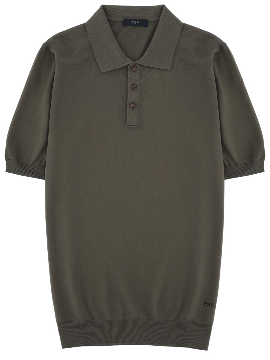 Cotton Puff Sleeve Polo Shirt