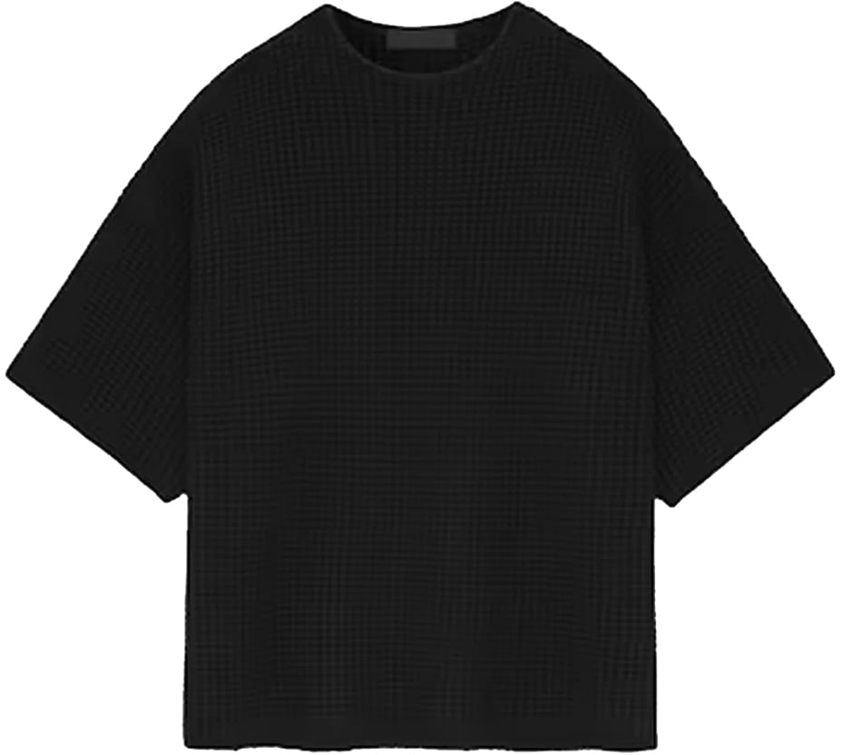 Fear of God Essentials Heavy Waffle Short Sleeve 'Zwart'