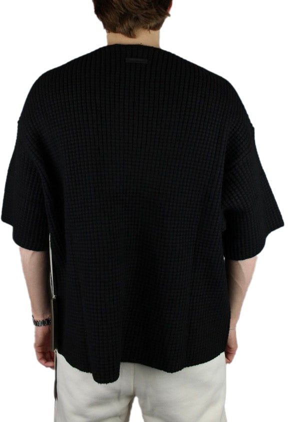 Fear of God Essentials Heavy Waffle Short Sleeve 'Zwart'