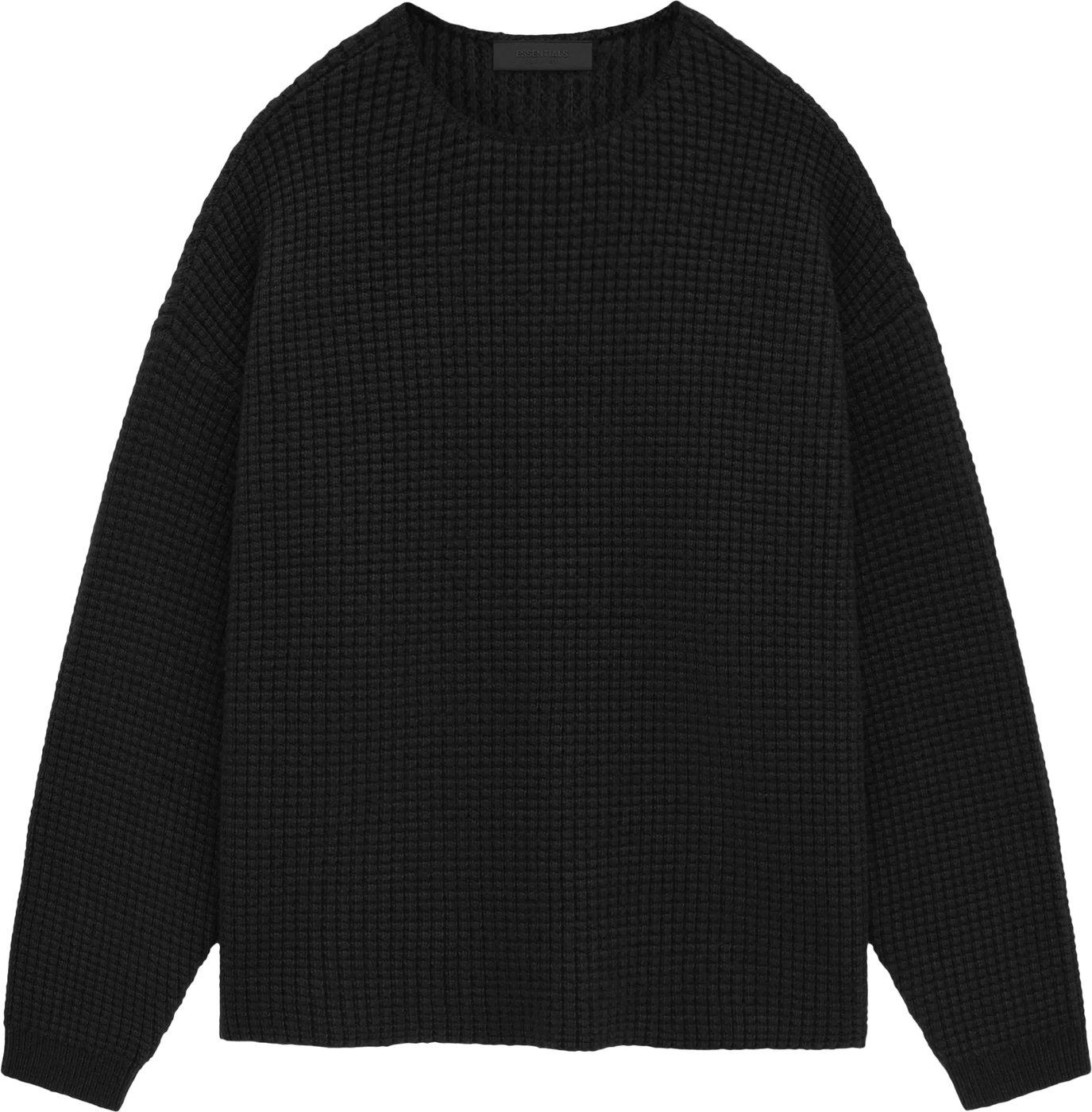 Fear of God Essentials Heavy Waffle Crewneck 'Zwart'