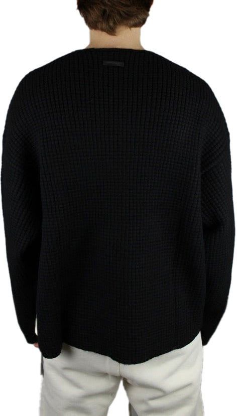 Fear of God Essentials Heavy Waffle Crewneck 'Zwart'