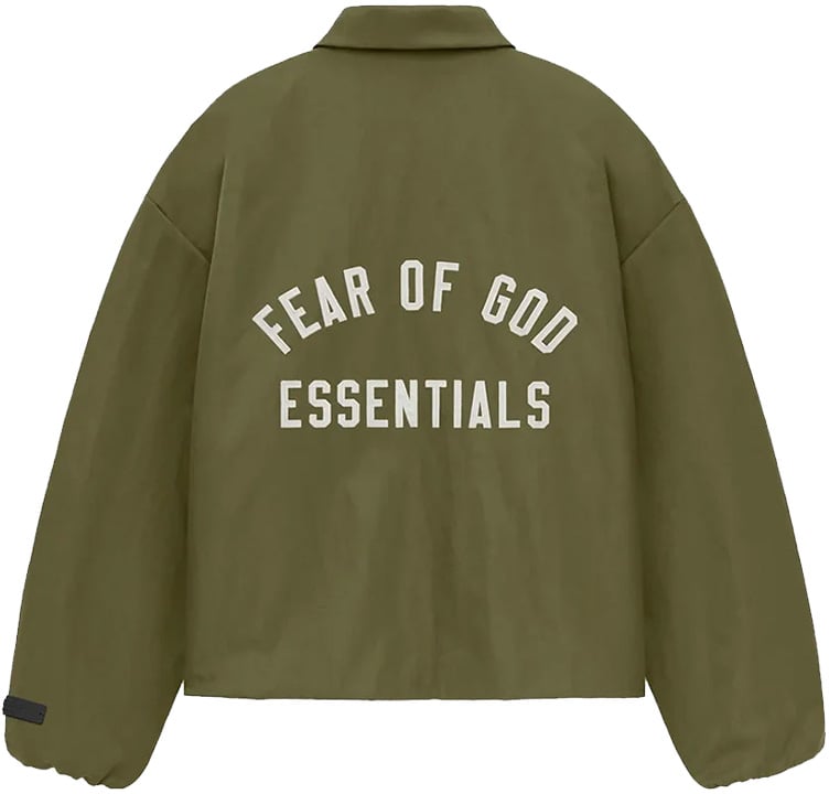 Fear of God Essentials Textured Nylon Trucker Jacket 'Military'