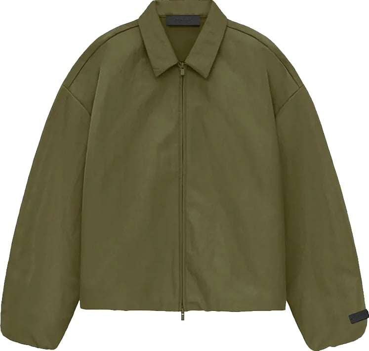 Fear of God Essentials Textured Nylon Trucker Jacket 'Military'