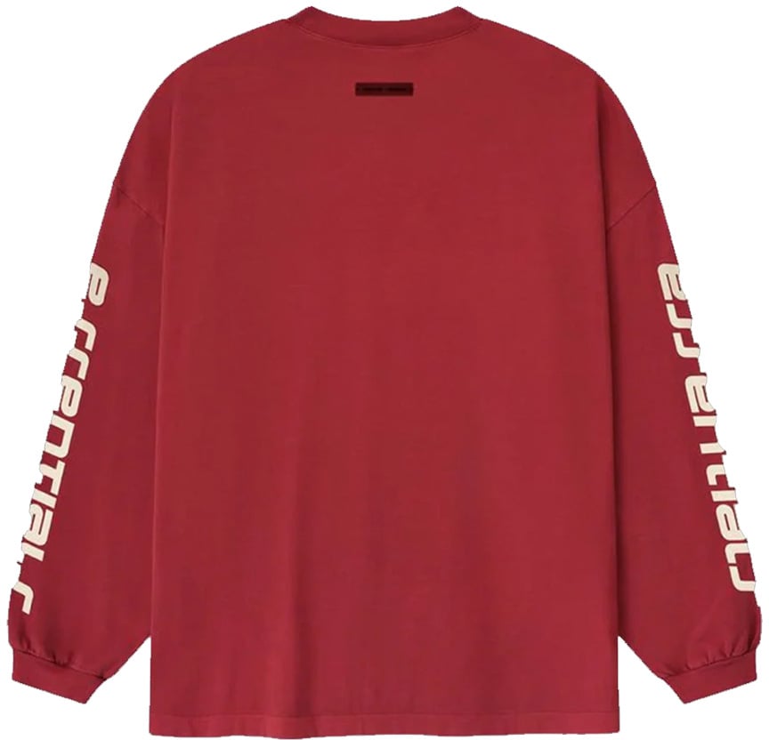 Fear of God Essentials 90s Longsleeve 'Crimson'