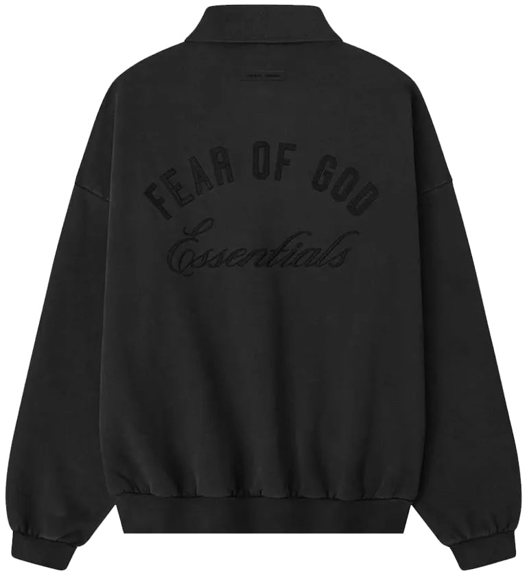 Fear of God Essentials Classic Polo Sweatshirt 'Vintage Black'