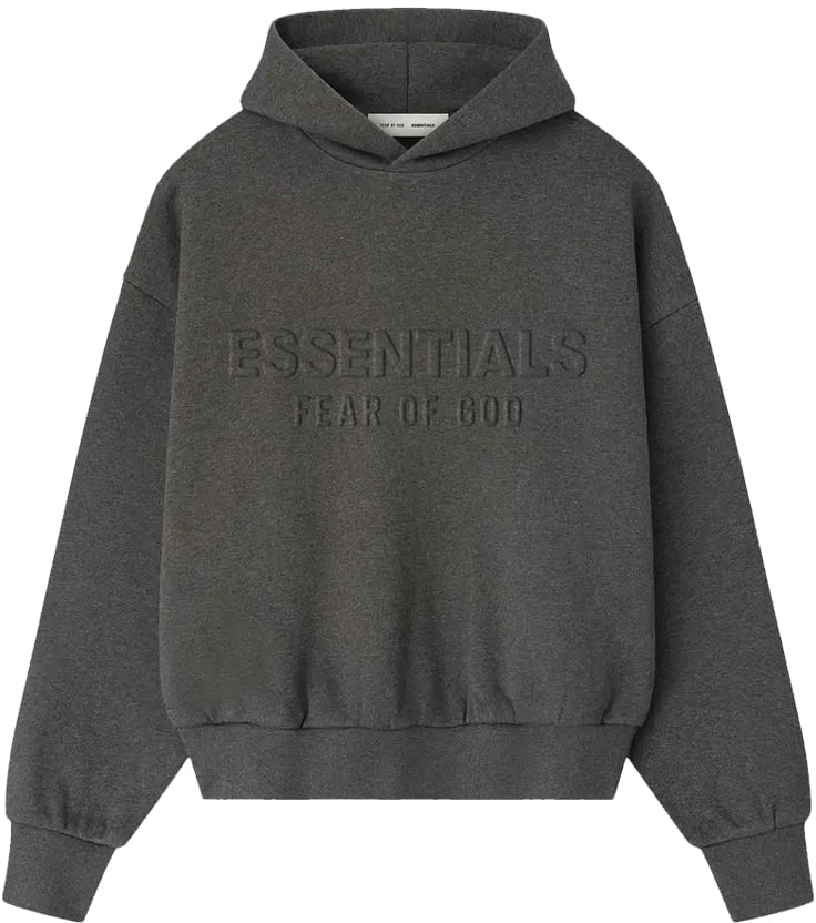 Fear of God Essentials Embossed Classic Hoodie 'Charcoal Heather'