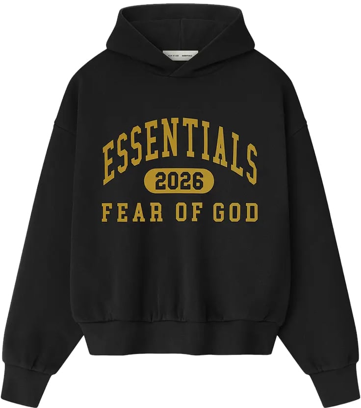 Fear of God Essentials Classic Fleece Hoodie 'Vintage Black'