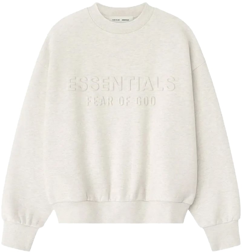 Fear of God Essentials Embossed Classic Crewneck 'Oatmeal Heather'