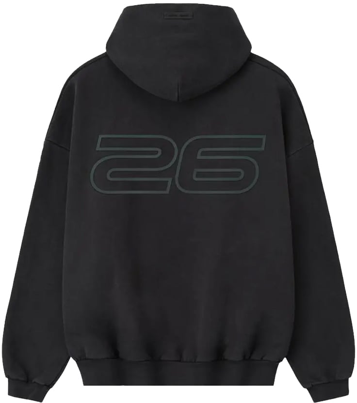 Fear of God Essentials Heavy Fleece 90s Hoodie 'Vintage Black'