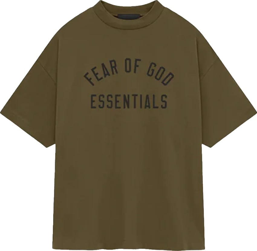 Fear of God Essentials Jersey Crewneck Tee 'Olijf'