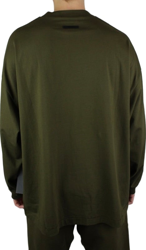 Fear of God Essentials Jersey Longsleeve Tee 'Olijf'