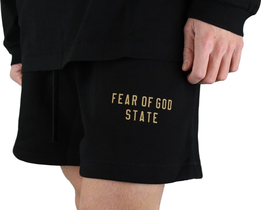 Fear of God Essentials Fleece Soccer Short 'Zwart'