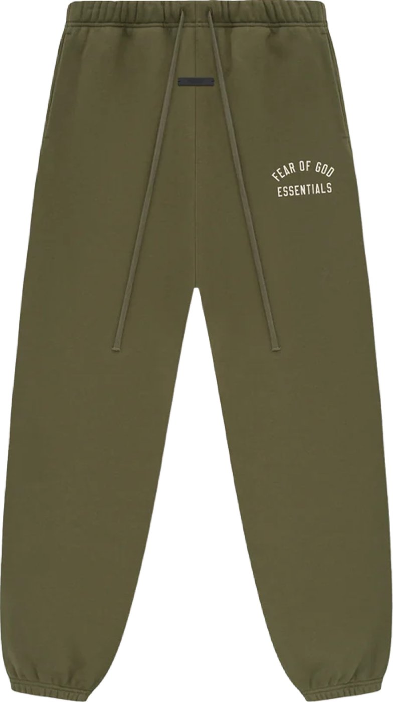 Fear of God Essentials Fleece Joggingbroek 'Militair'