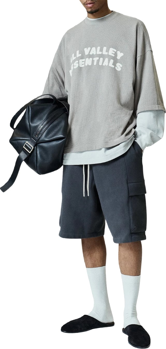 Fear of God Fleece Cargo Basketball Shorts Iron Grey