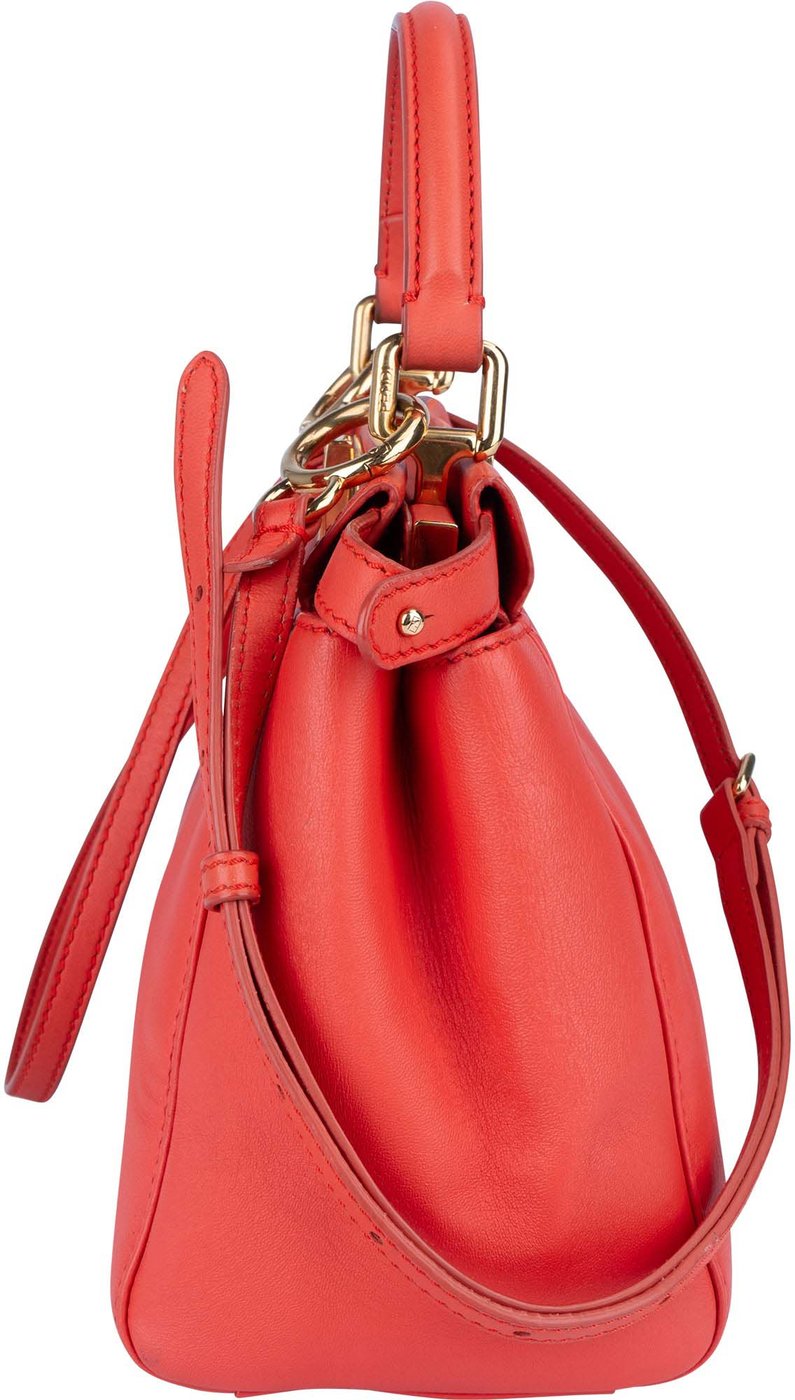 Fendi Leather Peekaboo Mini Handbag