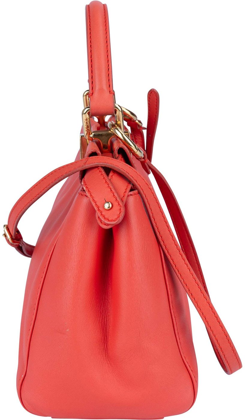 Fendi Leather Peekaboo Mini Handbag