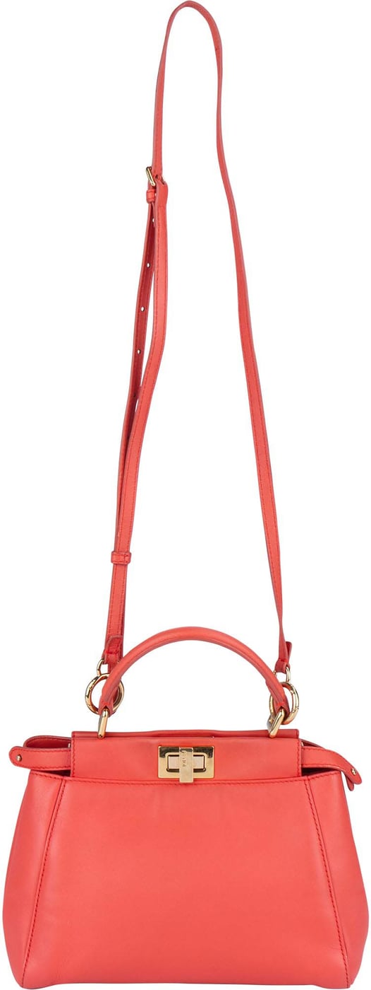 Fendi Leather Peekaboo Mini Handbag
