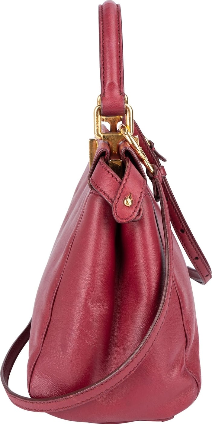 Fendi Leather Peekaboo Mini Handbag