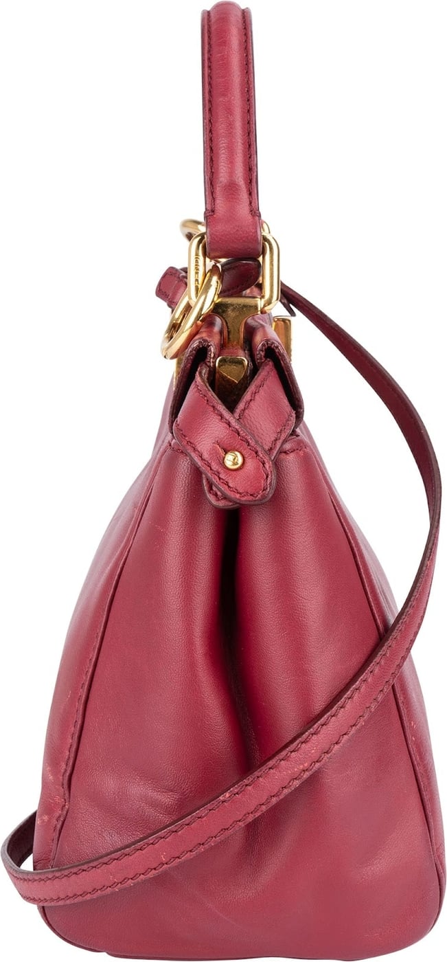 Fendi Leather Peekaboo Mini Handbag